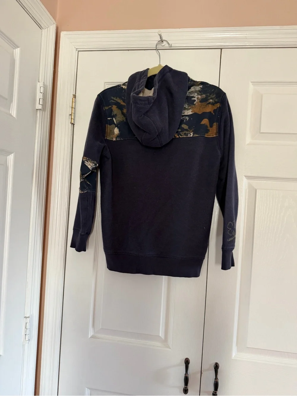 Lucky Brand Zip Up Navy Blue Hoodie